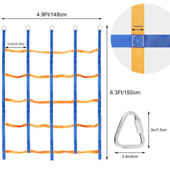 Topnew climbing net offers a large play area measuring 6.3 by 4.9 feet.