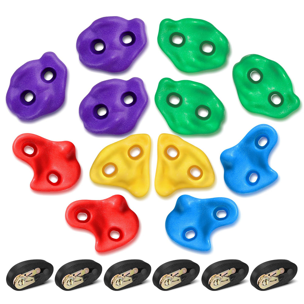 TOPNEW durable, weather-resistant plastic resists fading for long-lasting climbing adventures.