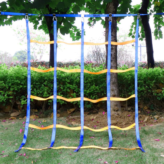 Topnew ninja cargo net with hooks enables quick setup on playgrounds.
