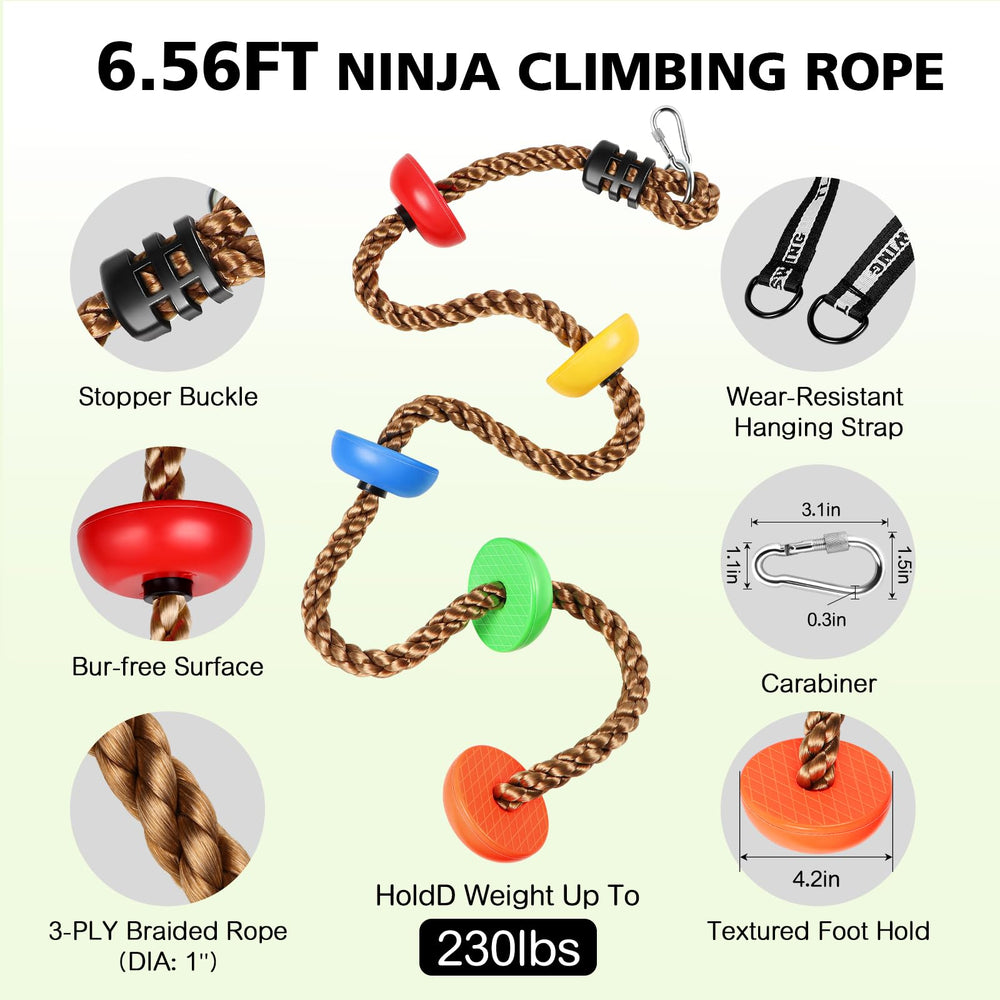 TOPNEW rope swing 6-56ft ready for outdoor fun and easy hanging