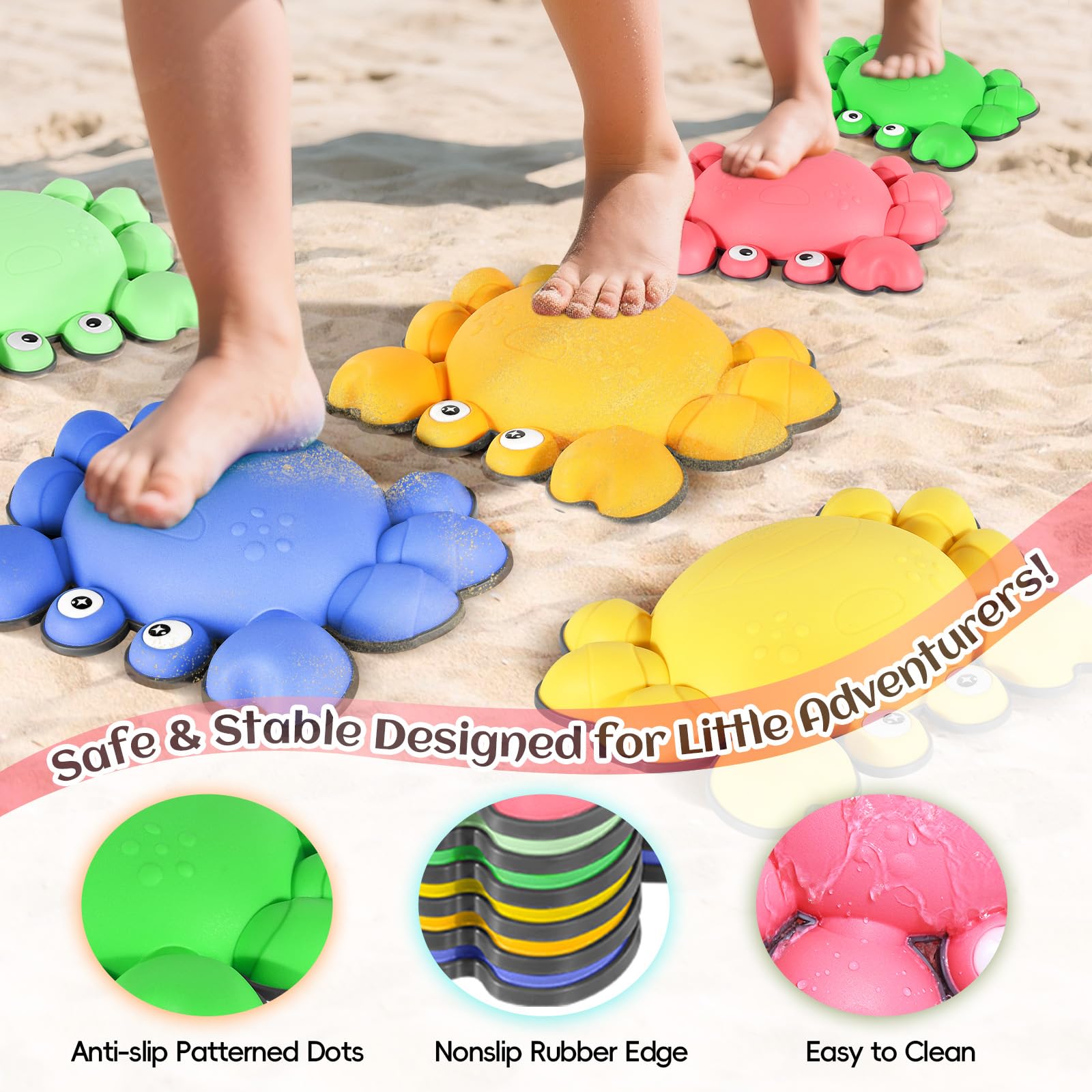TOPNEW Stackable balance stones save space when not in use for easy storage