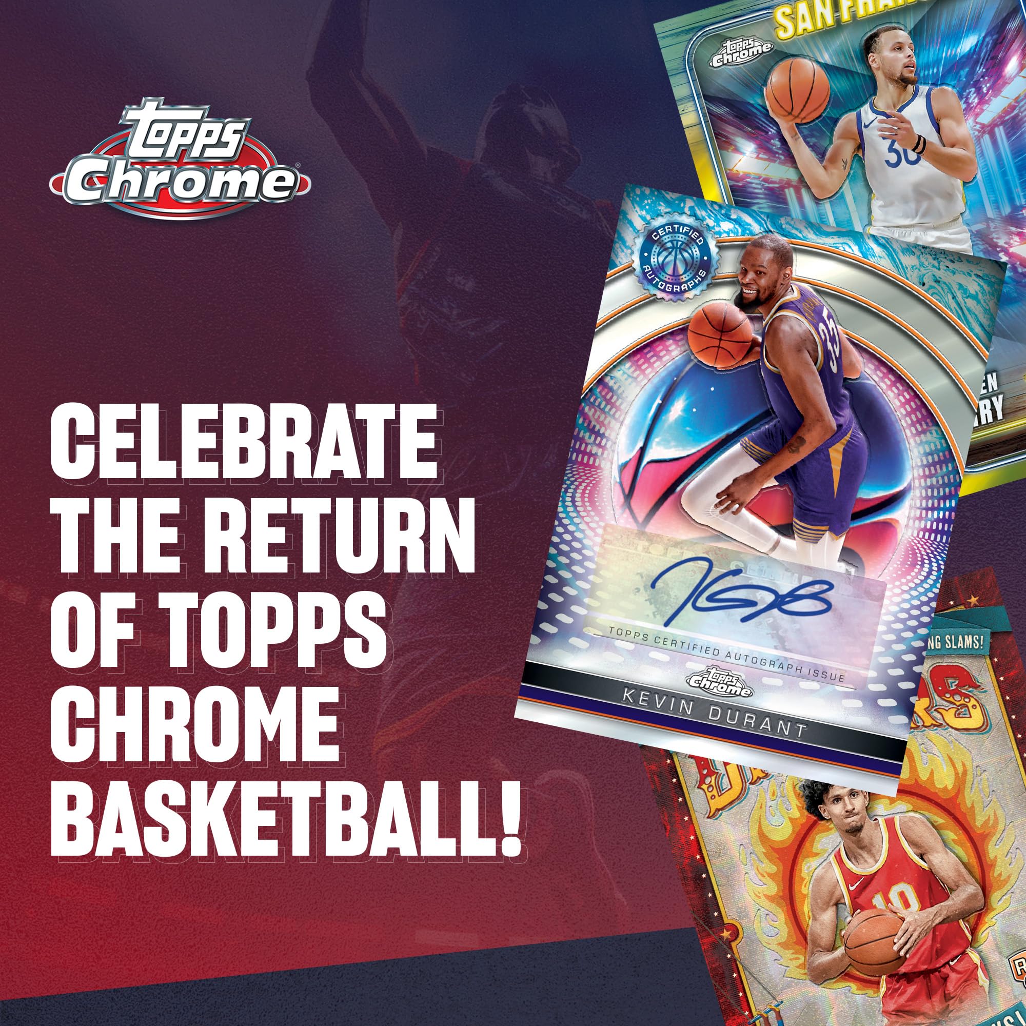 Topps Chrome Basketball base 200-card checklist closeup for building your set.