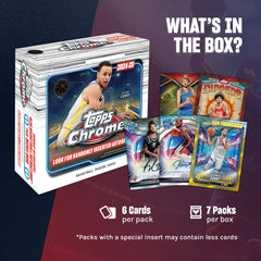 Topps Chrome Basketball display-ready box contents for collection sharing.