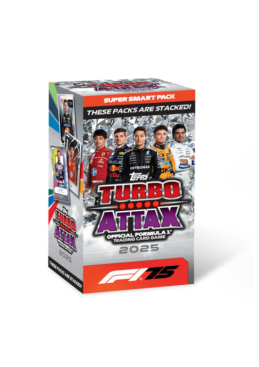 Topps Turbo Attax 2025 pack contents highlight premium collector cards.