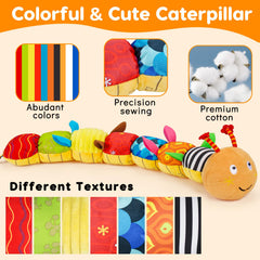 Topsochir baby caterpillar toy for car seat and crib use