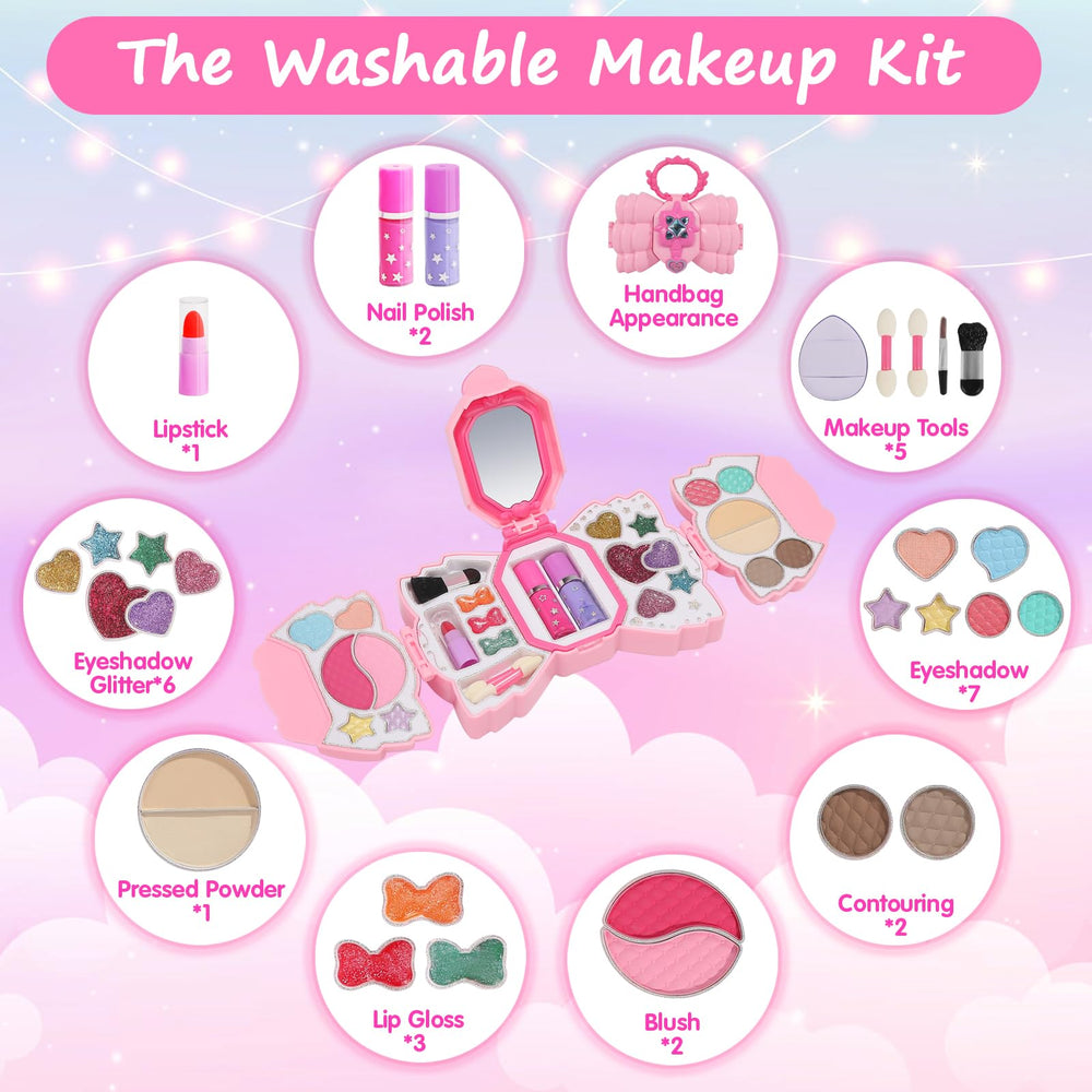 Topsolid Bow Bag keeps the makeup set organized for on-the-go dress-up.