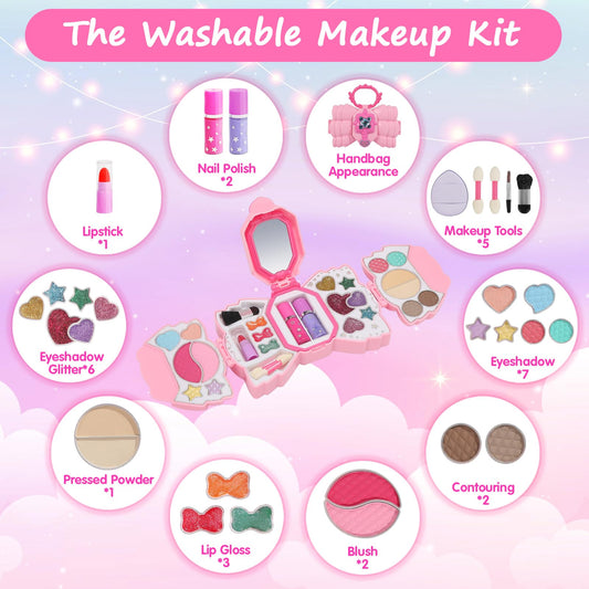 Topsolid Bow Bag keeps the makeup set organized for on-the-go dress-up.