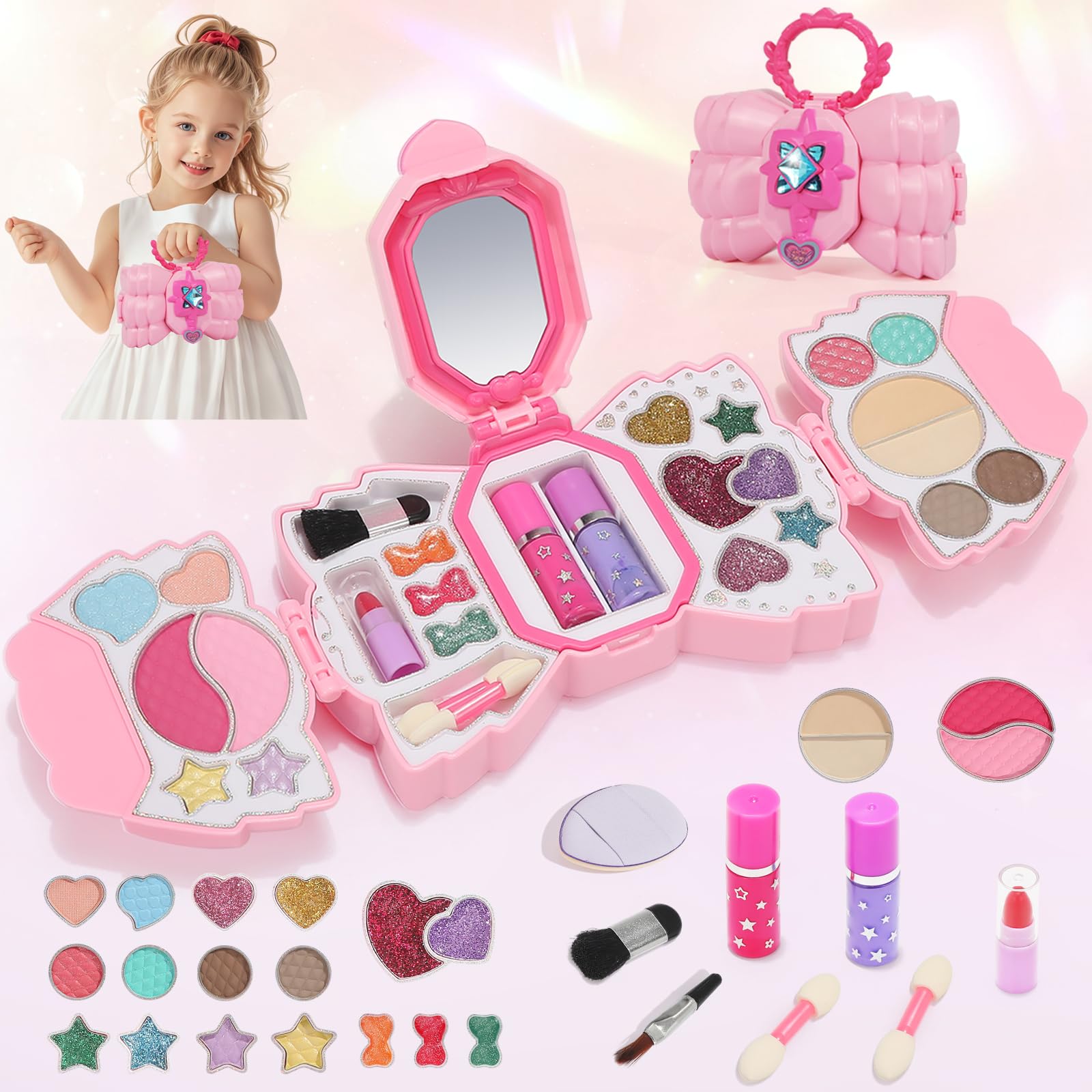 Topsolid Kids Makeup Kit open mirror for imaginative play and easy touch-ups.