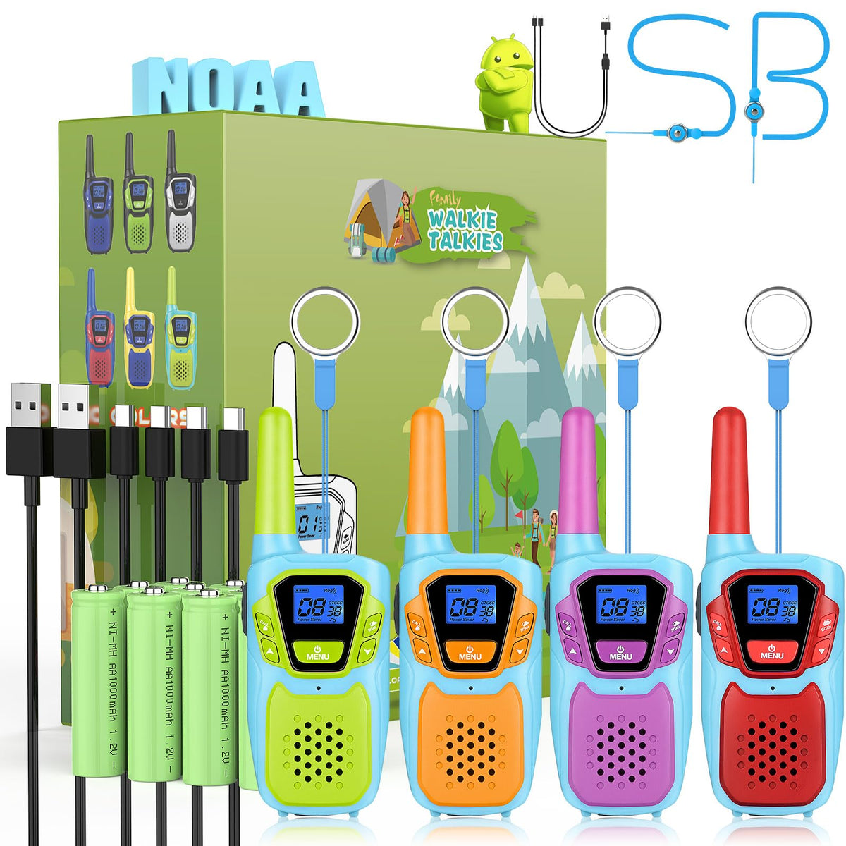 Topsung M920 family bonding walkie-talkie enabling simple group chats during outdoor adventures