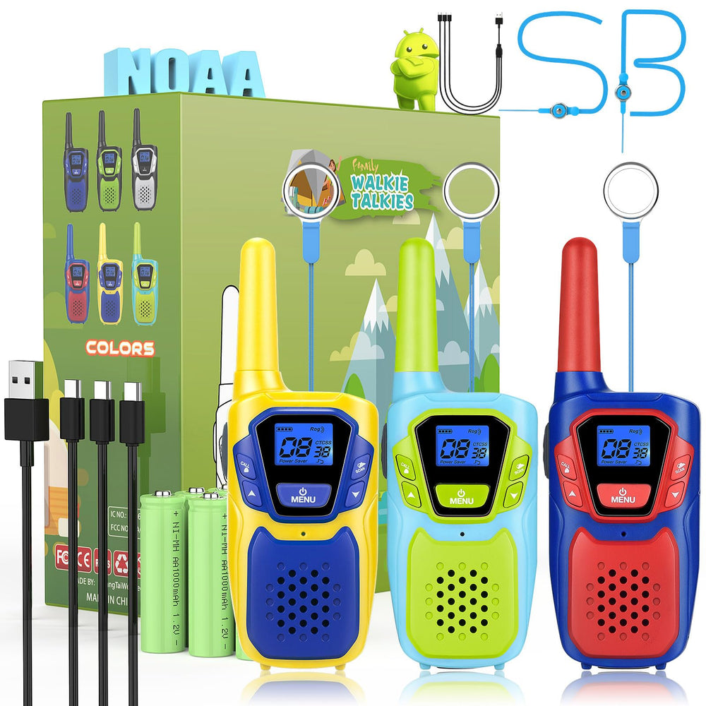 Topsung walkie talkies front view, compact family-friendly design for easy everyday connectivity.