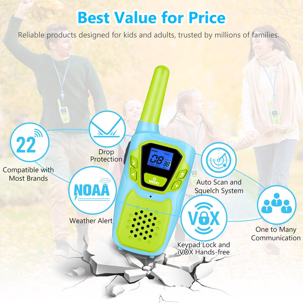 Topsung walkie talkies ivox hands-free mode, perfect for multitasking during activities.