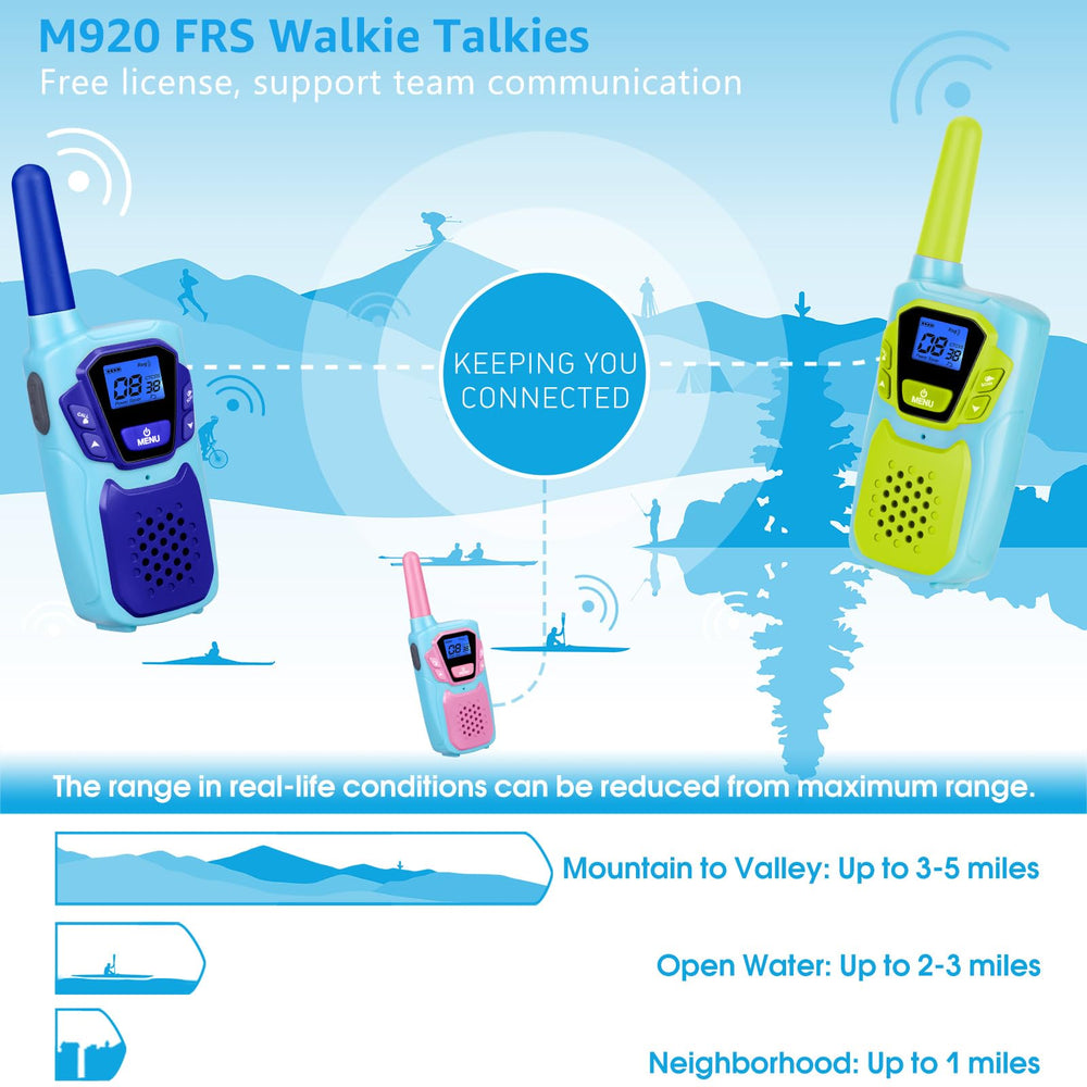 Topsung walkie talkies long-range display, helps you stay in touch on trails and camps.