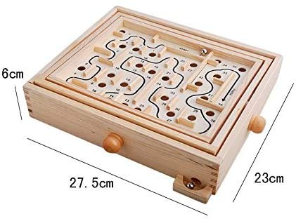 Topwon Wood Labyrinth Table Maze compact storage helps tidy living spaces.