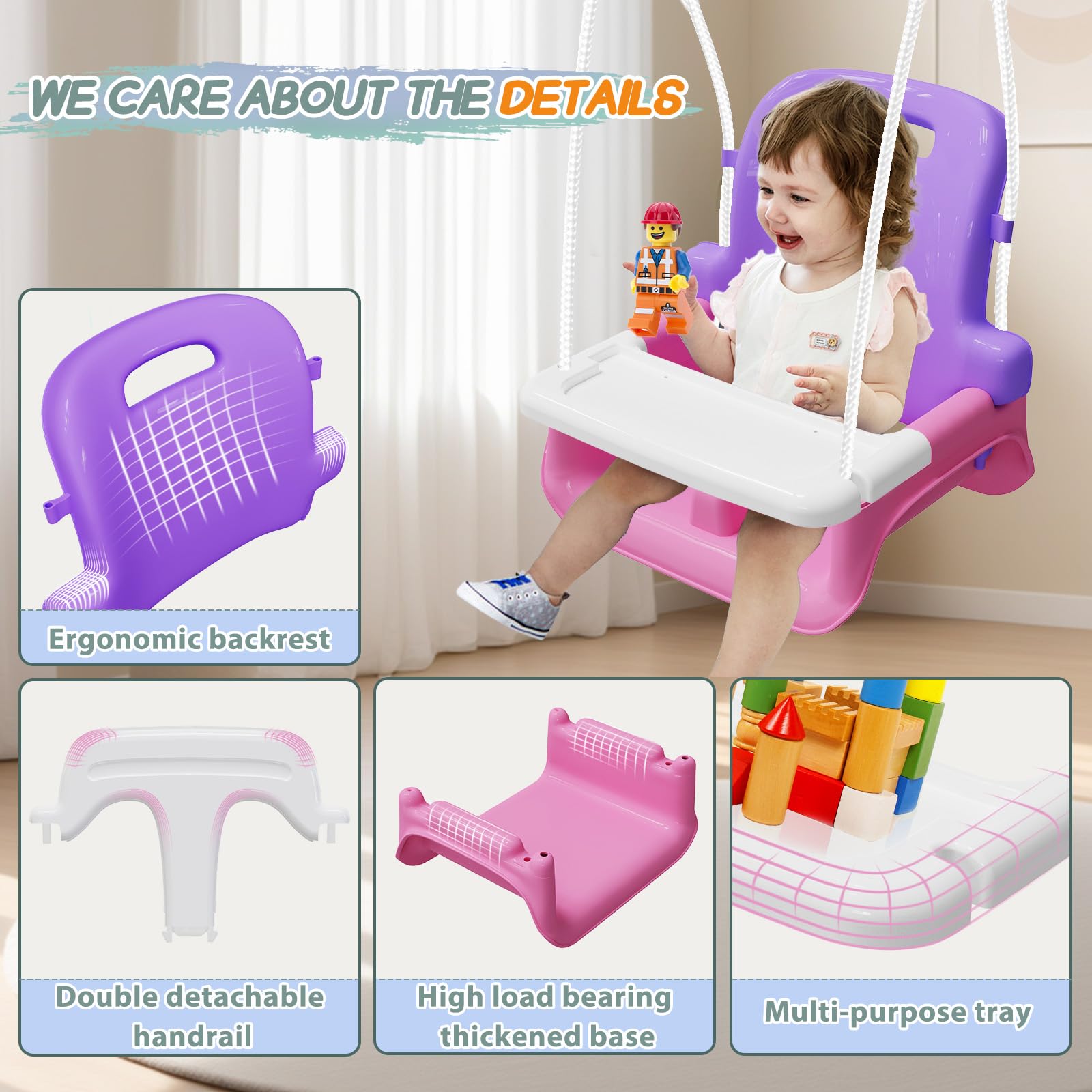 TOREVSIOR foldable frame enables easy storage after playtime.