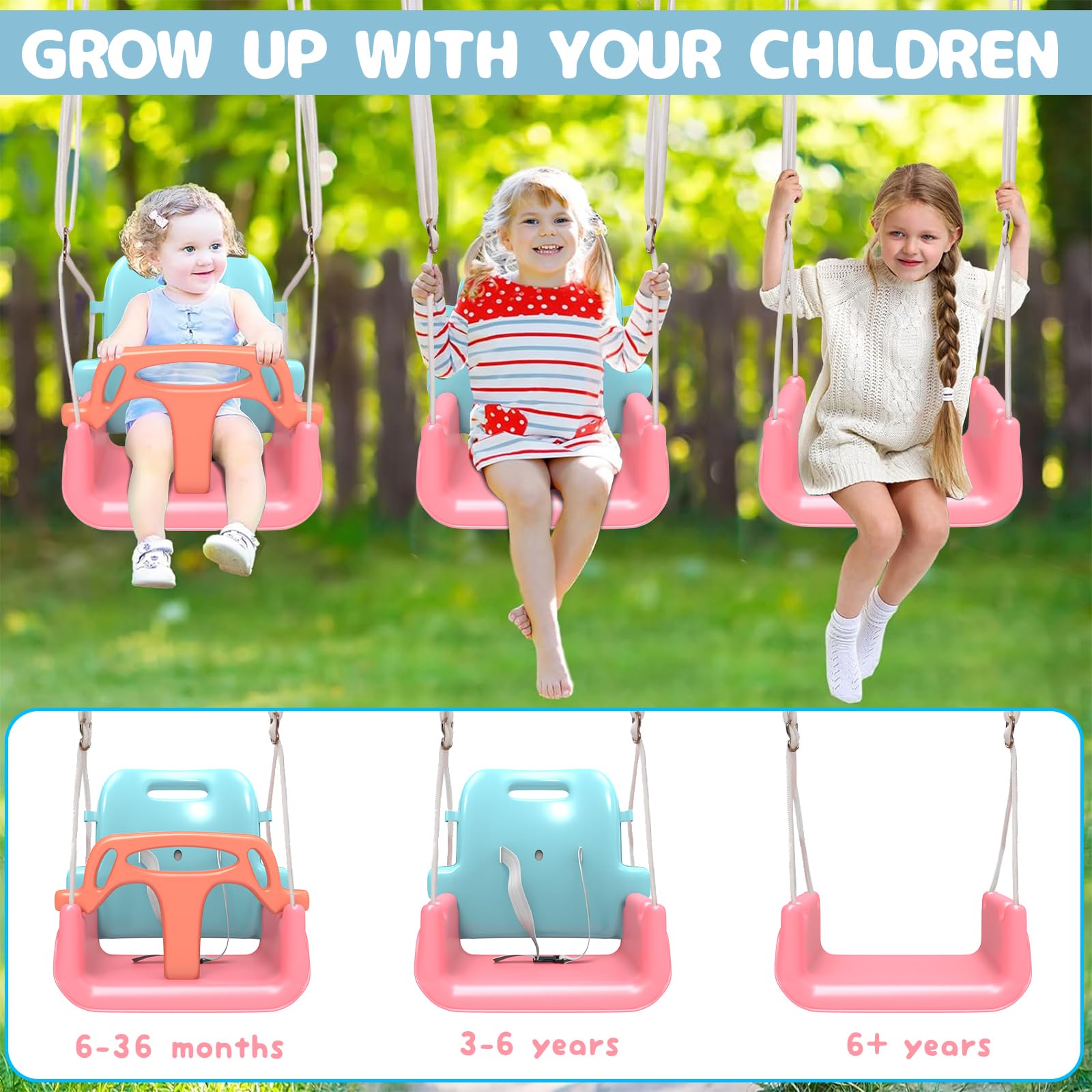 TOREVSIOR TALECO Gear toddler swing folds neatly against the wall for storage.