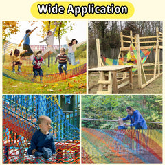 Toriexon colorful backyard net adds playful ambiance to playtime.