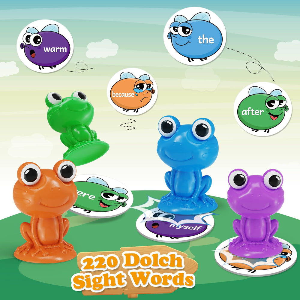 Torlam four frog toys with strong suction cups for easy card pickup.