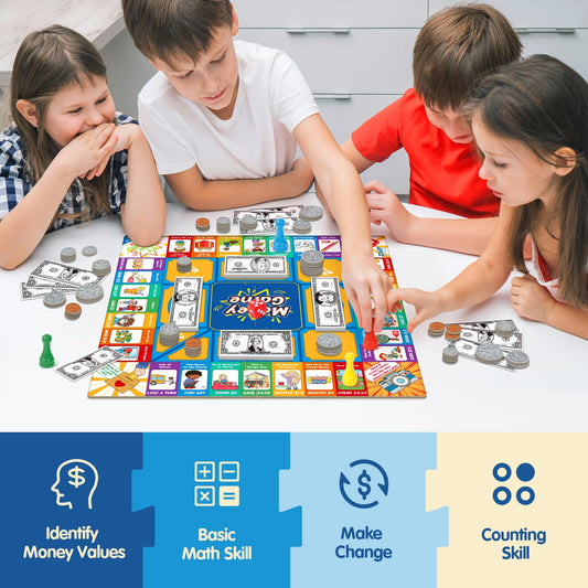 Torlam Money dice roll guiding quick addition and budgeting skills.