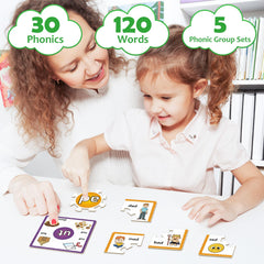 Torlam Phonics Puzzles with vivid colors boost focus during early literacy play
