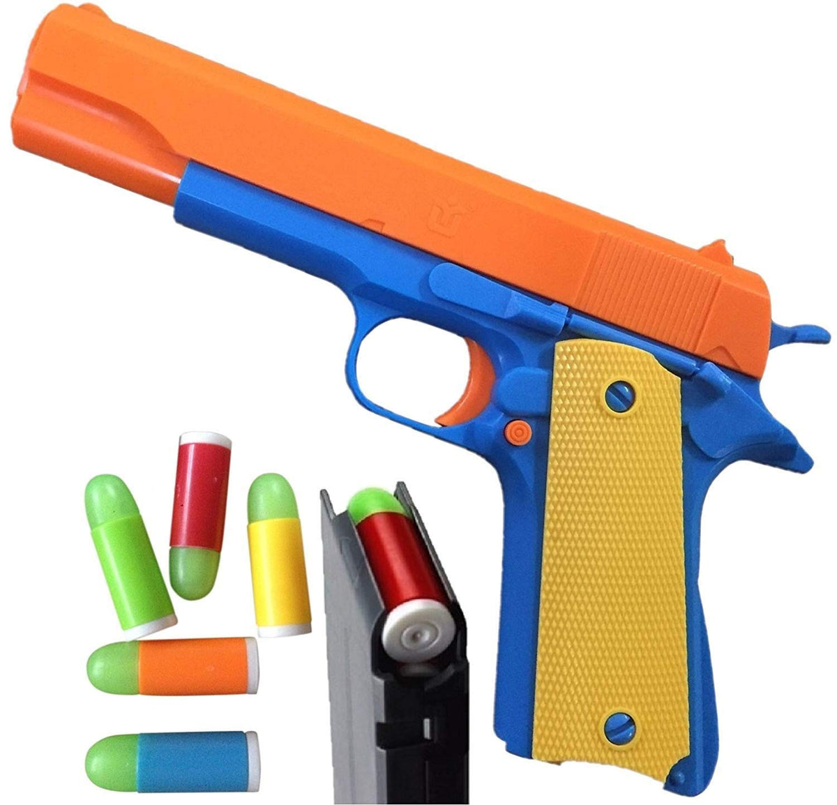 Toshi Station toy gun slide action orange for safe indoor play