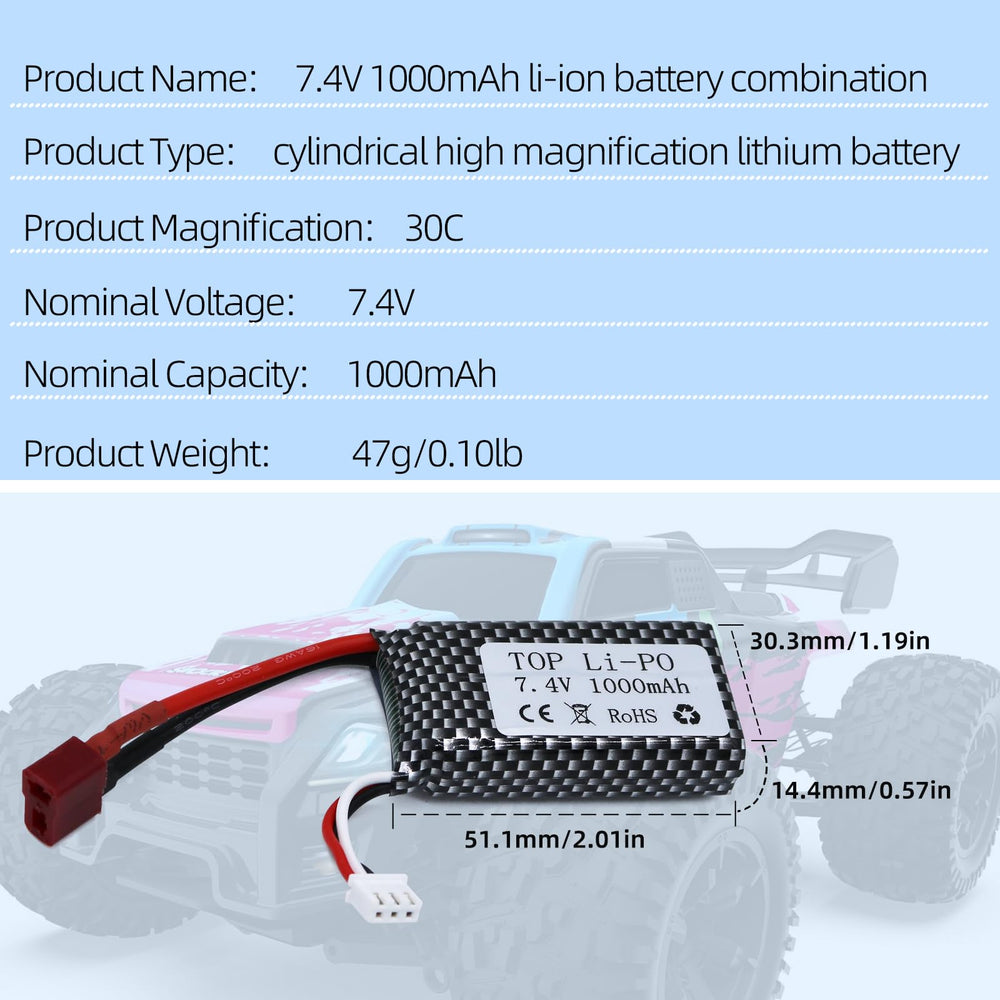 Tosiicop battery dimensions displayed for compatibility checks.