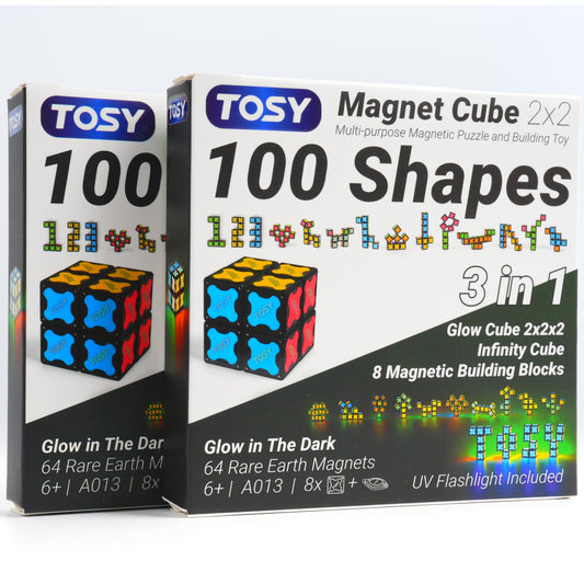 TOSY Magnet Cube 2x2 assembly close-up for hands-on puzzle exploration.