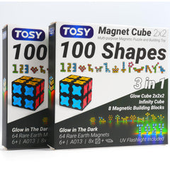 TOSY Magnet Cube 2x2 assembly close-up for hands-on puzzle exploration.