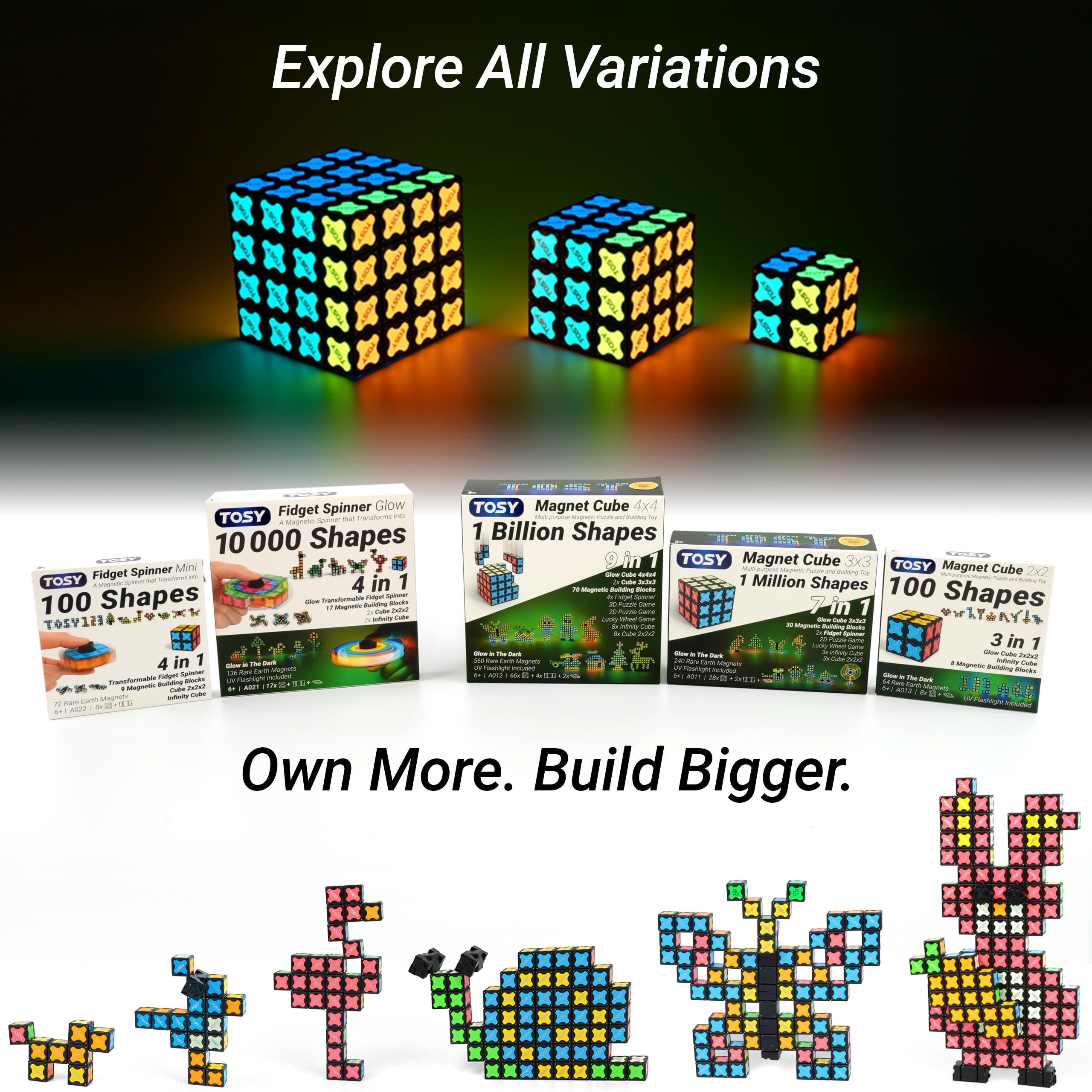 TOSY Magnet Cube 2x2 family-friendly play for kids and adults.