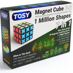 TOSY Magnet Cube 3x3 puzzle assembly showing magnetic flexibility for brain-teasing fun