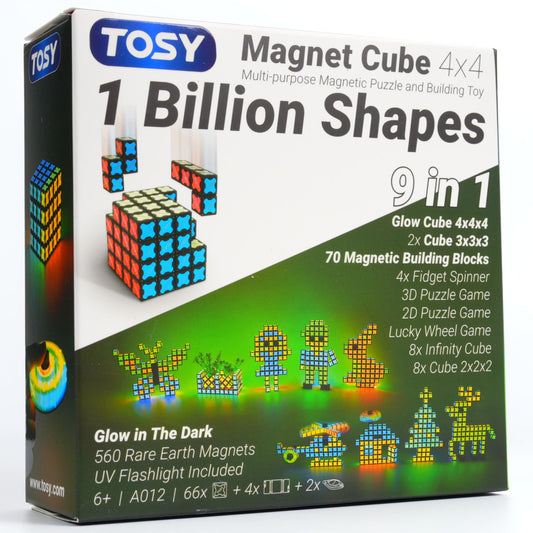 TOSY Magnet Cube 4x4 side view shows durable, tactile design for hands-on play
