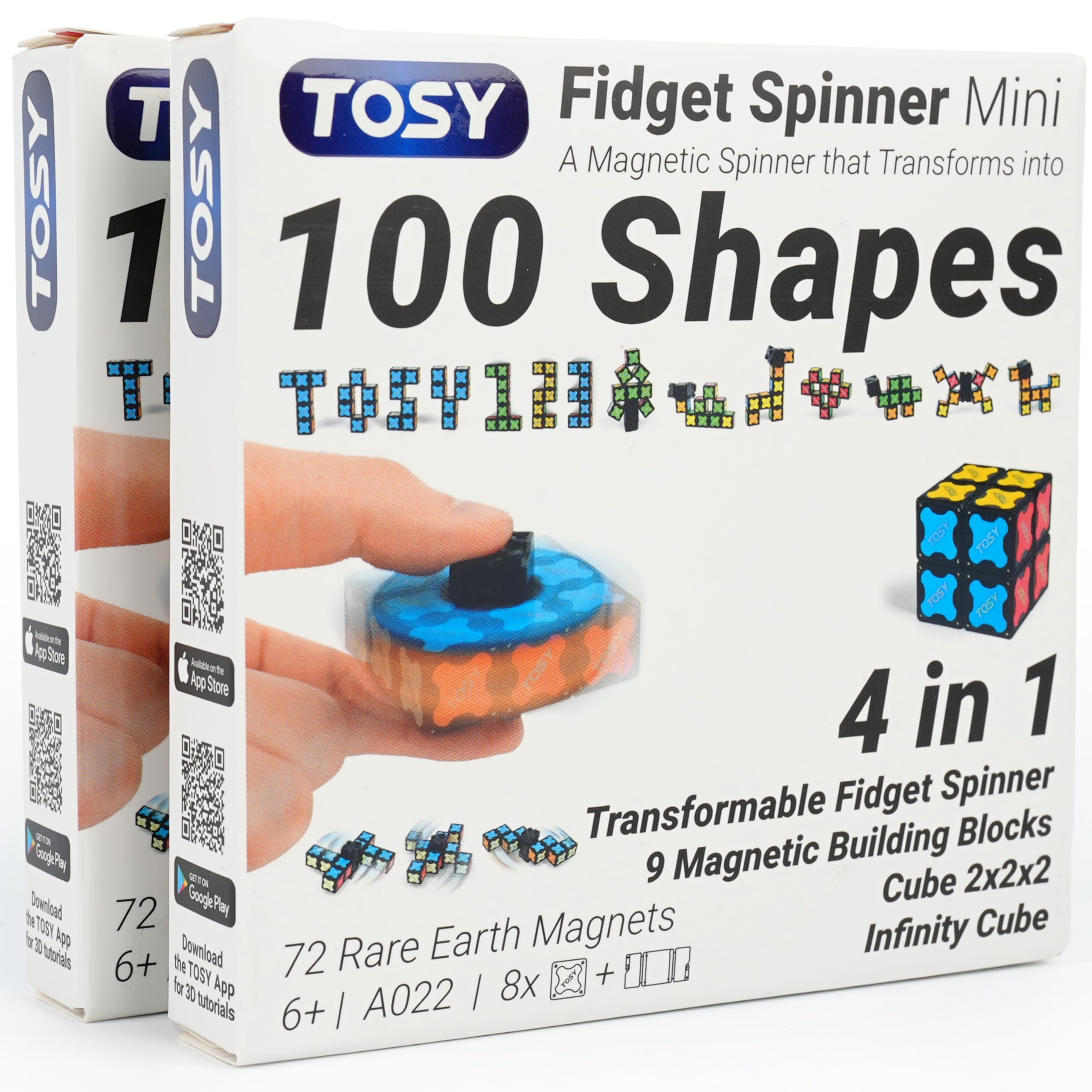 TOSY Magnet Fidget Spinner Mini blocks for versatile on-the-go play and focus.