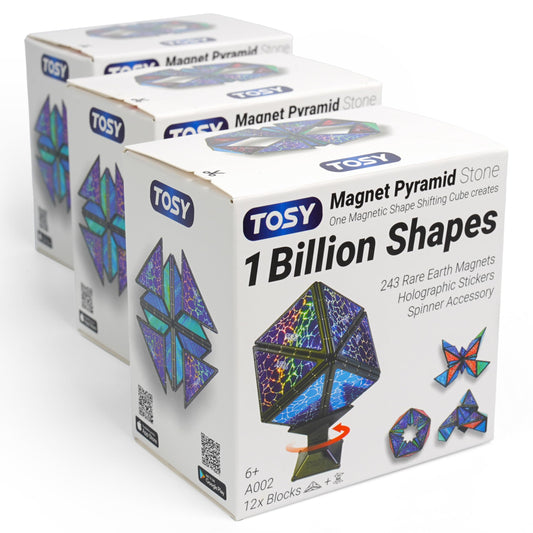 TOSY Magnet Pyramid cube close-up showing embedded magnets for creative shaping.