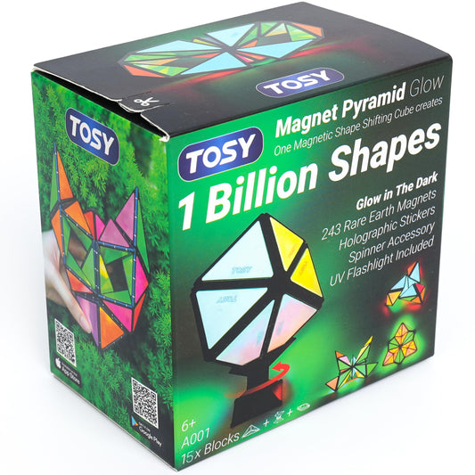 TOSY Magnet Pyramid Glow cube invites endless shapes and sensory play.