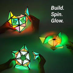 TOSY Magnet Pyramid Glow includes a spinner accessory for new shapes.
