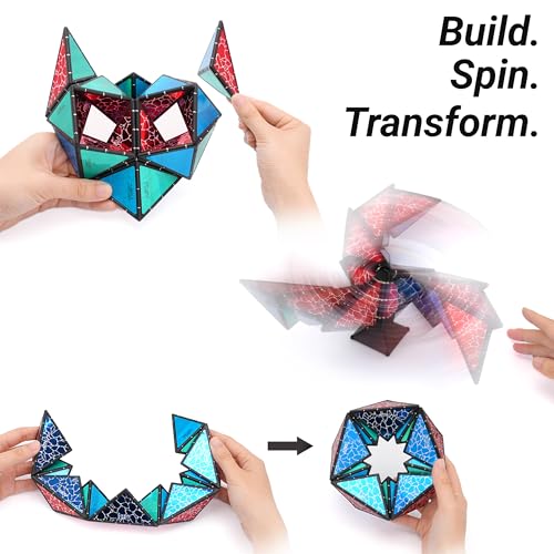 TOSY Magnet Pyramid Stone 14-pcs set offers varied puzzle and spinner play.