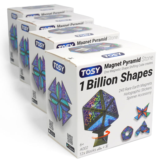TOSY Magnet Pyramid Stone cube front for focused creative play