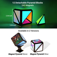 TOSY Magnet Pyramid Stone holographic stickers add visual appeal