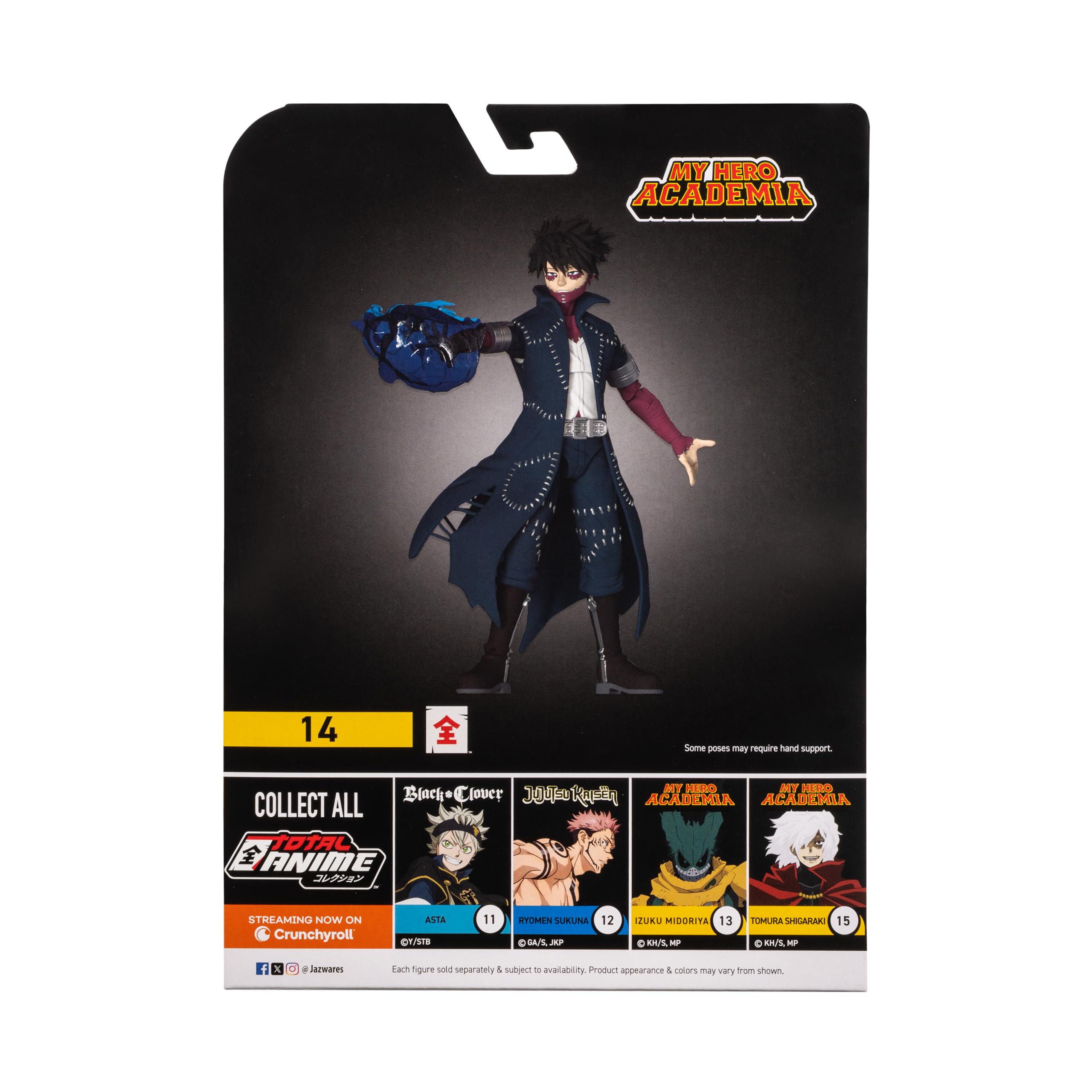 Total Anime Dabi 30+ articulation points support flexible posing.