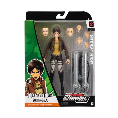 Total Anime Eren Jaeger with swappable faceplates for expressive display.