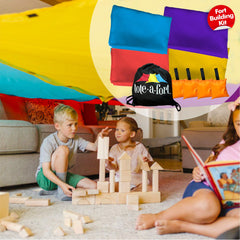 TOTE A FORT Original XL kit during assembly for quick fort setup.