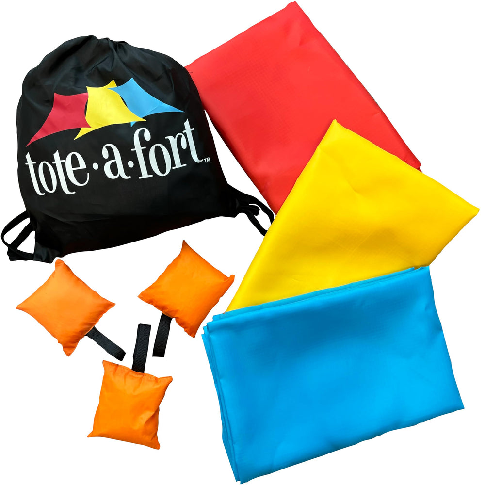 Tote a Fort family fun time option supports imagination and shared moments.