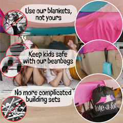 TOTE A FORT fabric is durable and portable for adventures.