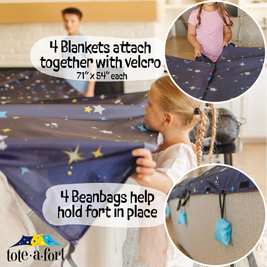 TOTE•A•FORT anchor weights securely hold the fort over furniture.