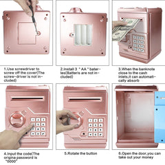 Totola Piggy Bank gift packaging in rose gold, ideal as a present