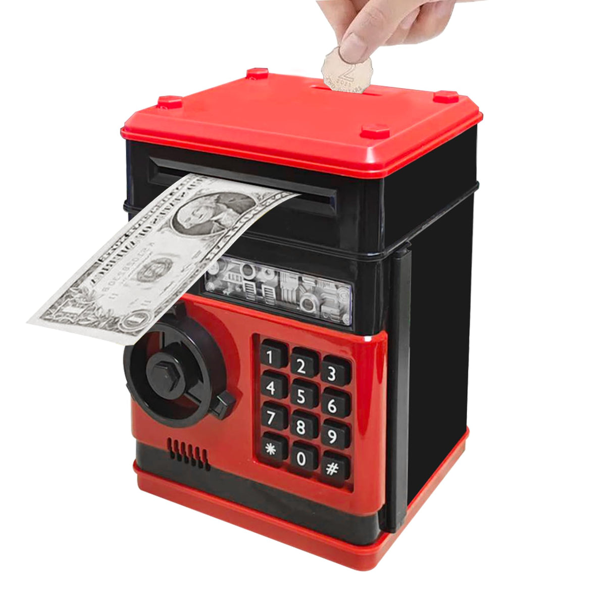 Totola Piggy Bank mini ATM cash inlet for easy kid savings