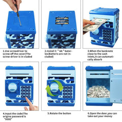 Totola Piggy Bank password protection panel highlighting security for kids.