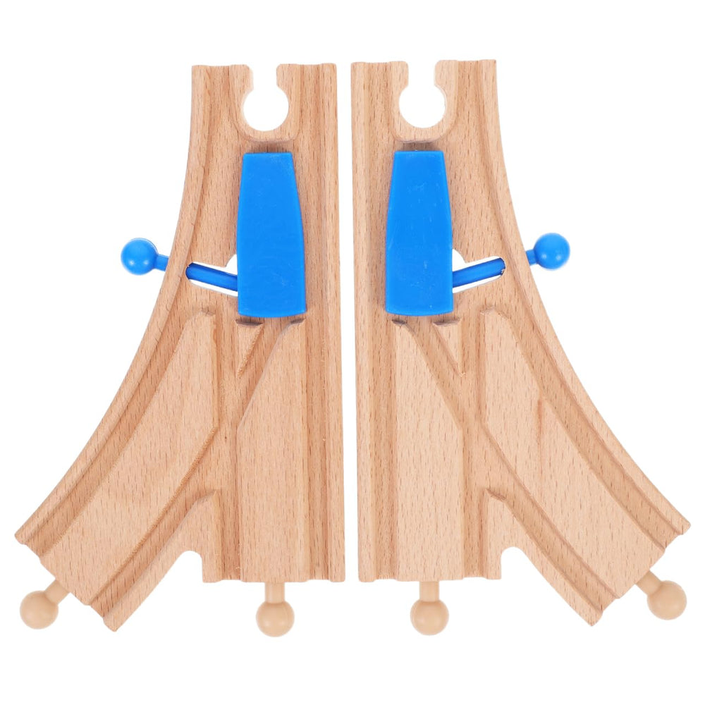 Totority train track connectors assembly highlights durable wood for long play sessions