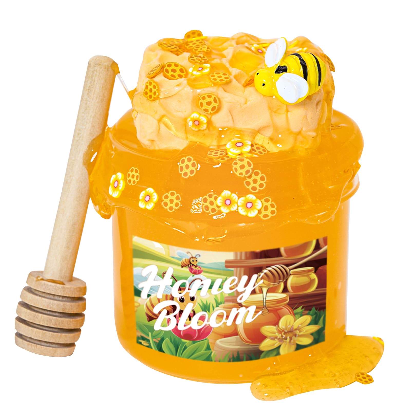 Tototang DIY clay honey slime with 7oz jar and jelly texture for satisfying tactile play.