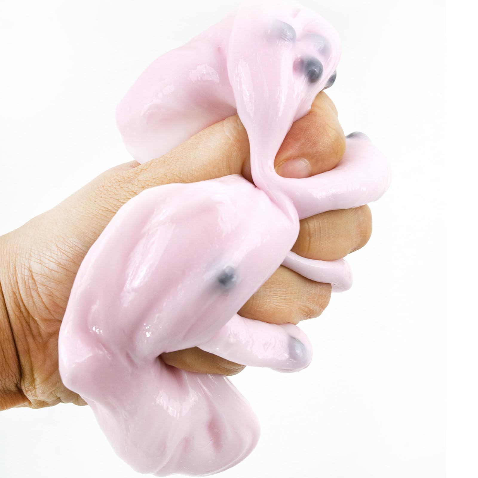 Tototang scented slime blends milk and strawberry for pleasant aromas during play.