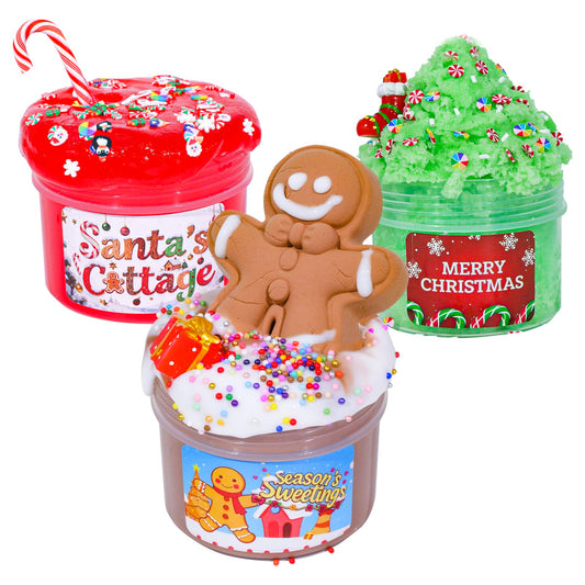 Tototang slime gingerbread-man clay close-up highlights soft clay and detailed figure, great for imaginative play.